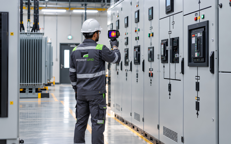 Annual Maintenance Contracts (AMC) - thermographic surveys, inspection, cleaning, torque verification, insulation testing, device functional testing, written reports each visit